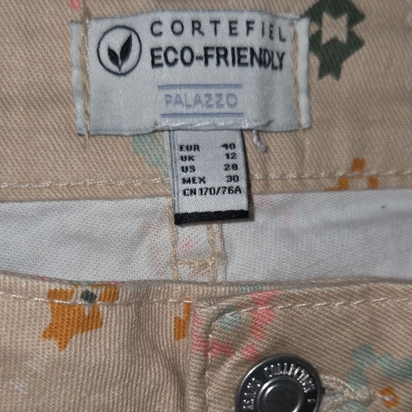 Cortefiel Eco-Friendly Women’s Palazzo Wide-leg Silhouette‎ Geometric Print - Picture 3 of 8